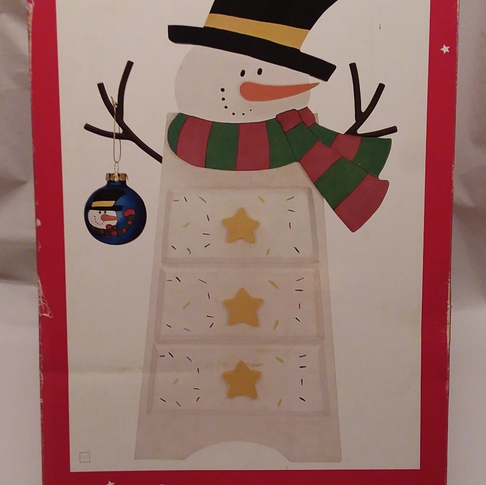 NIB Snowman 3 Drawer Chest Christmas